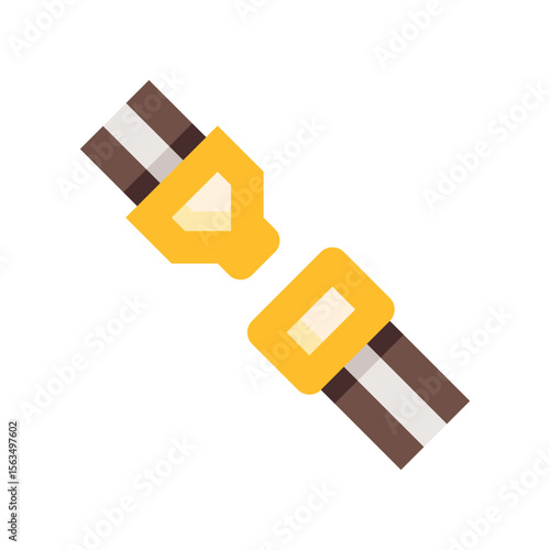 Illustration of safety first seatbelt clip vector graphic for car safety and travel security icon and design element use vector