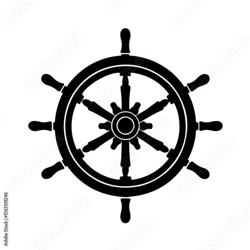 vector icon ship's helm