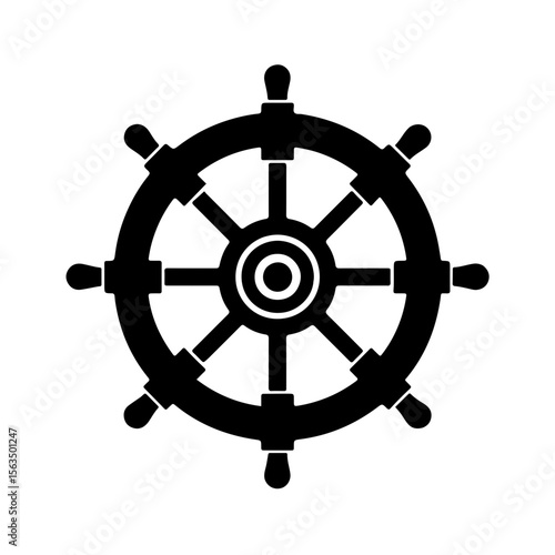 vector icon ship's helm