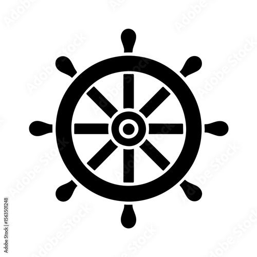 vector icon ship's helm