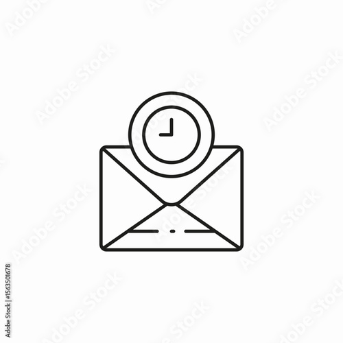 email time delivery icon sign vector