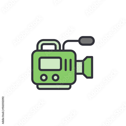Stylized Video Camera Icon For Visual Communication Projects