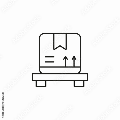 pallet package storage icon sign vector