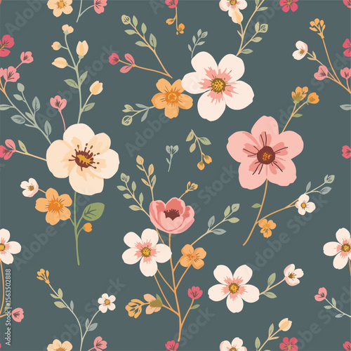 Seamless pattern flowers