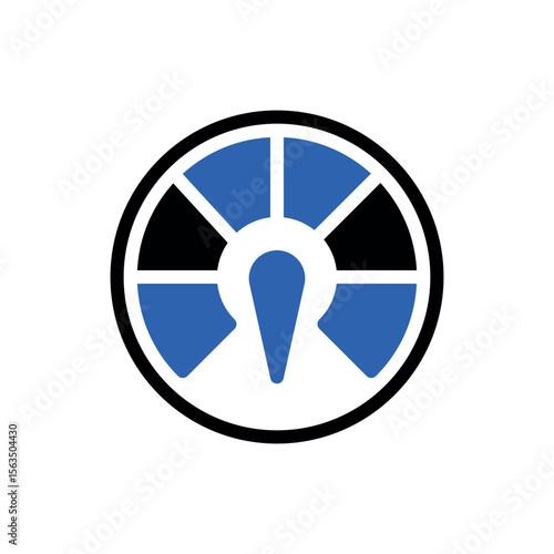 Illustration of download speedometer gauge vector graphic for performance measurement and dashboard design projects today vector