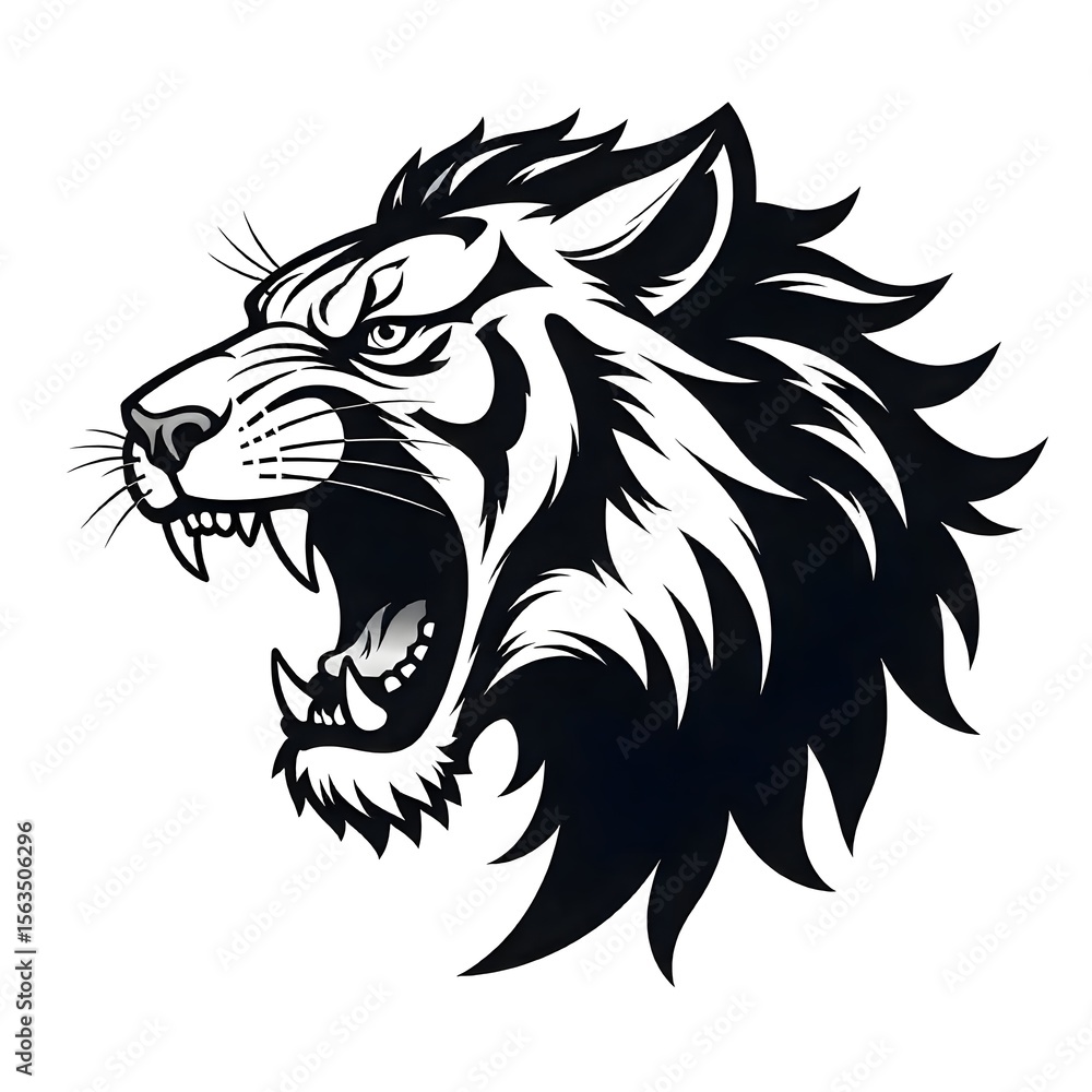 Fototapeta premium illustration vector tiger head mascot loggo
