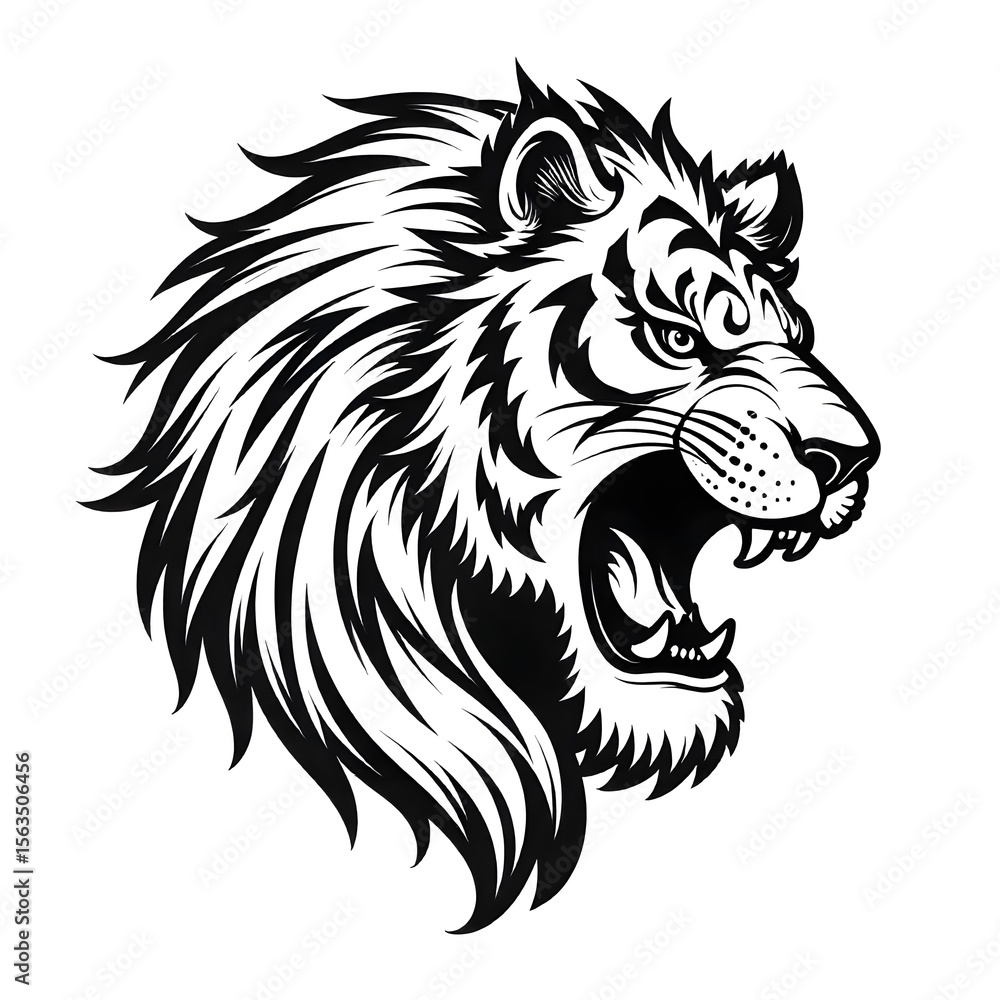 Obraz premium illustration vector tiger head mascot loggo