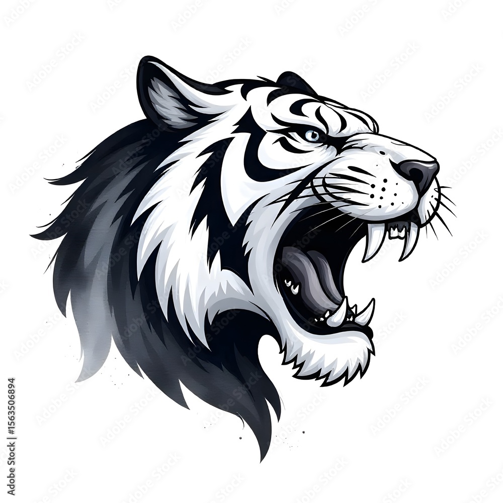 Fototapeta premium illustration vector tiger head mascot loggo