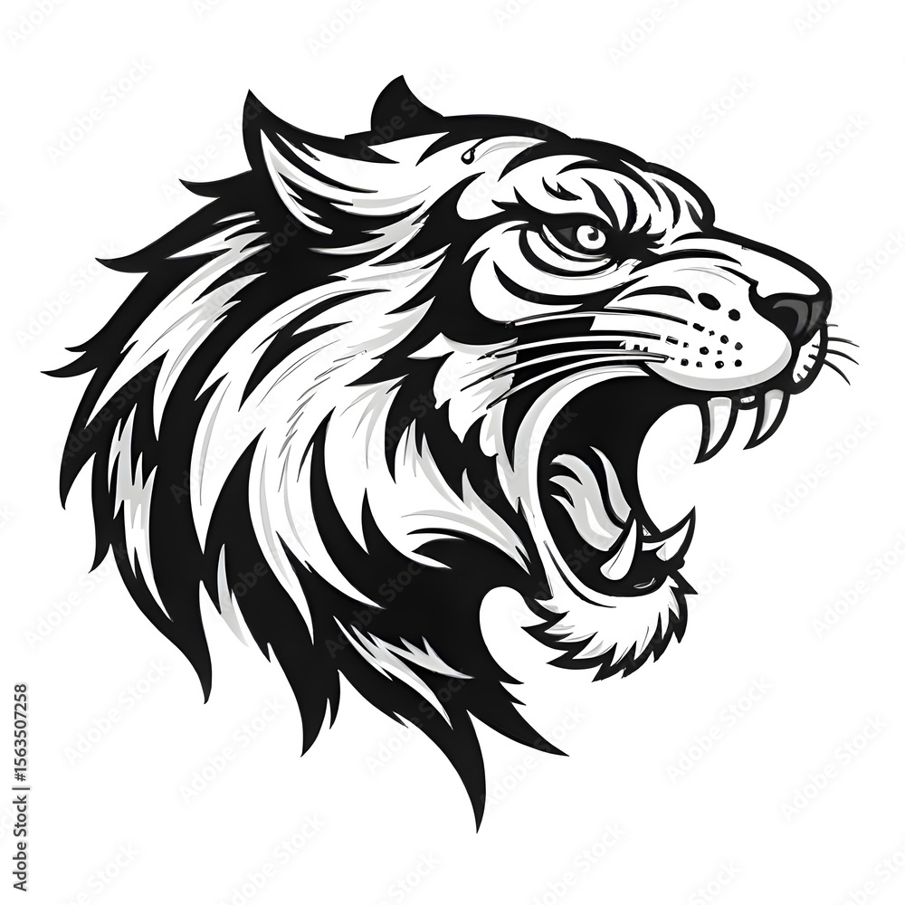 illustration vector tiger head mascot loggo illustration vector tiger head mascot loggo