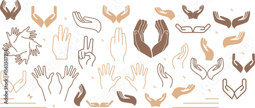 Hand vector silhouette, detailed hand gestures, positions, signs. Ideal arm, hands for illustrations, logos, icons. High quality graphics showcasing human interaction, expression