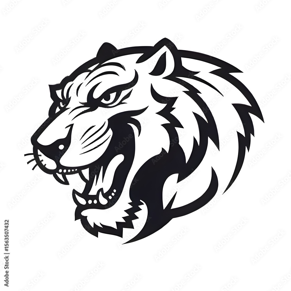 Fototapeta premium illustration vector tiger head mascot loggo