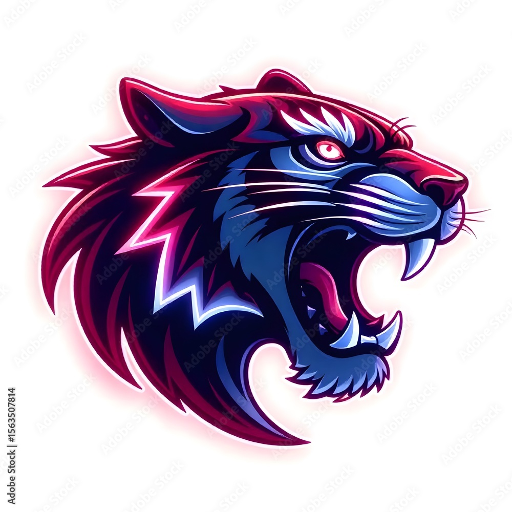 Obraz premium illustration vector tiger head mascot loggo