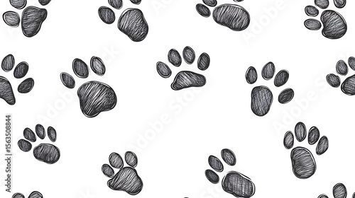 
Cat paw seamless pattern background dog paw seamless pattern background p