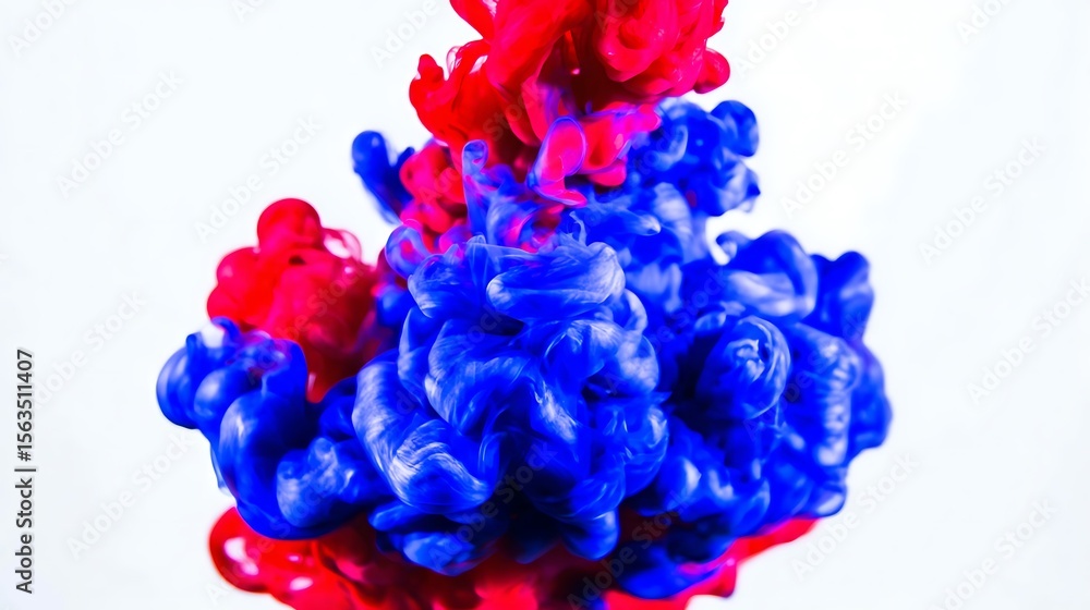 Obraz premium Abstract ink swirling in water (6)