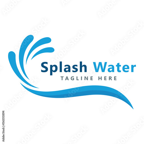 Waves of sea or ocean waves blue water splash and gale vector illustration