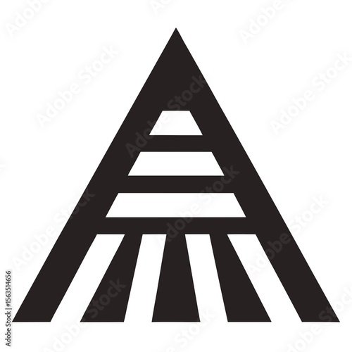 road zebra crossing sign vector