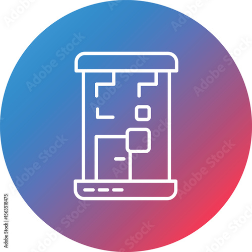 Cryogenic Line Gradient Circle Background Icon