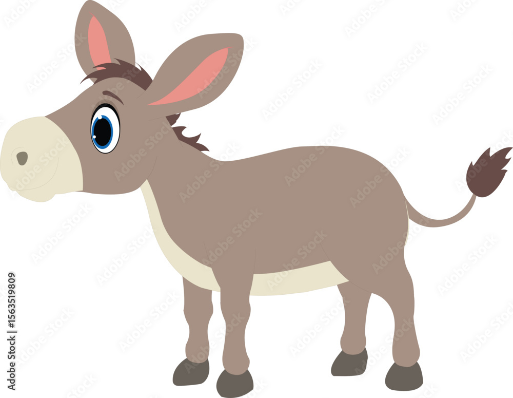 donkey cartoon isolated on white donkey cartoon isolated on white