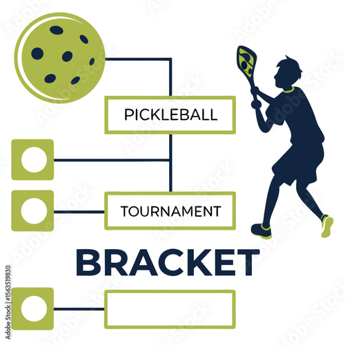 Pickleball tournament bracket diagram sport competition