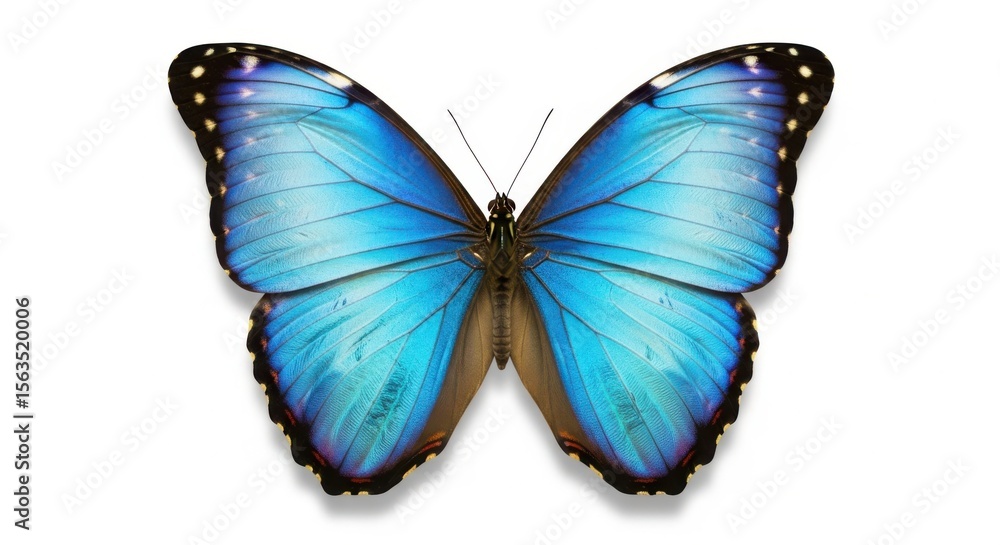 Obraz premium Vibrant Blue Morpho Butterfly with Intricate Wing Patterns