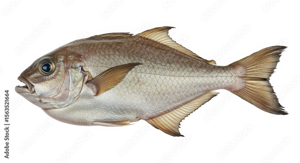 Obraz premium Single fish profile isolated