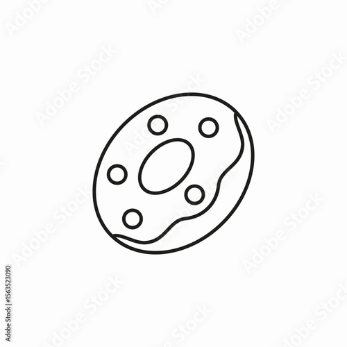 glazed sprinkle donut icon sign vector
