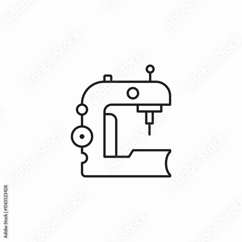 industrial sewing machine icon sign vector