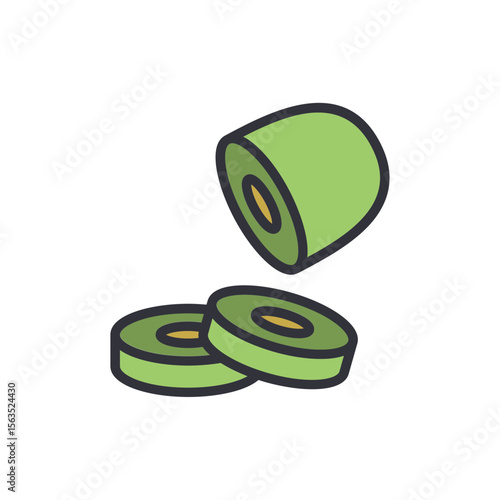 Sliced Kiwi Fruits Floating In Air Symbolizing Freshness And Vitality