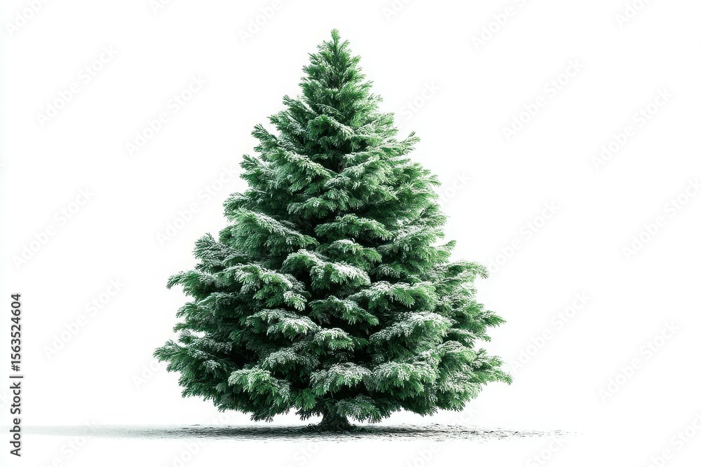 Evergreen tree covered with snow in a winter setting showcasing nature's beauty and tranquility Evergreen tree covered with snow in a winter setting showcasing nature's beauty and tranquility