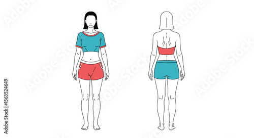 Modern athletic apparel featuring comfortable two-piece activewear for women