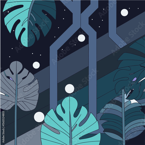 seamless background with leaves