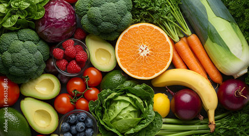 Wallpaper Mural Vibrant Variety of Fresh Fruits and Vegetables A Colorful Bounty for Healthy Eating Torontodigital.ca