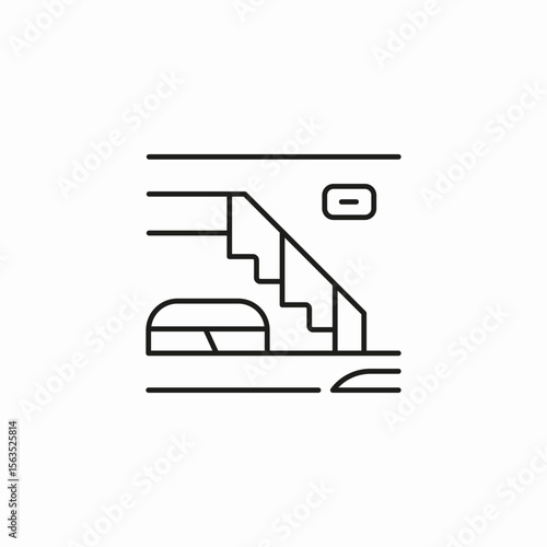 under stairs storage icon sign vector