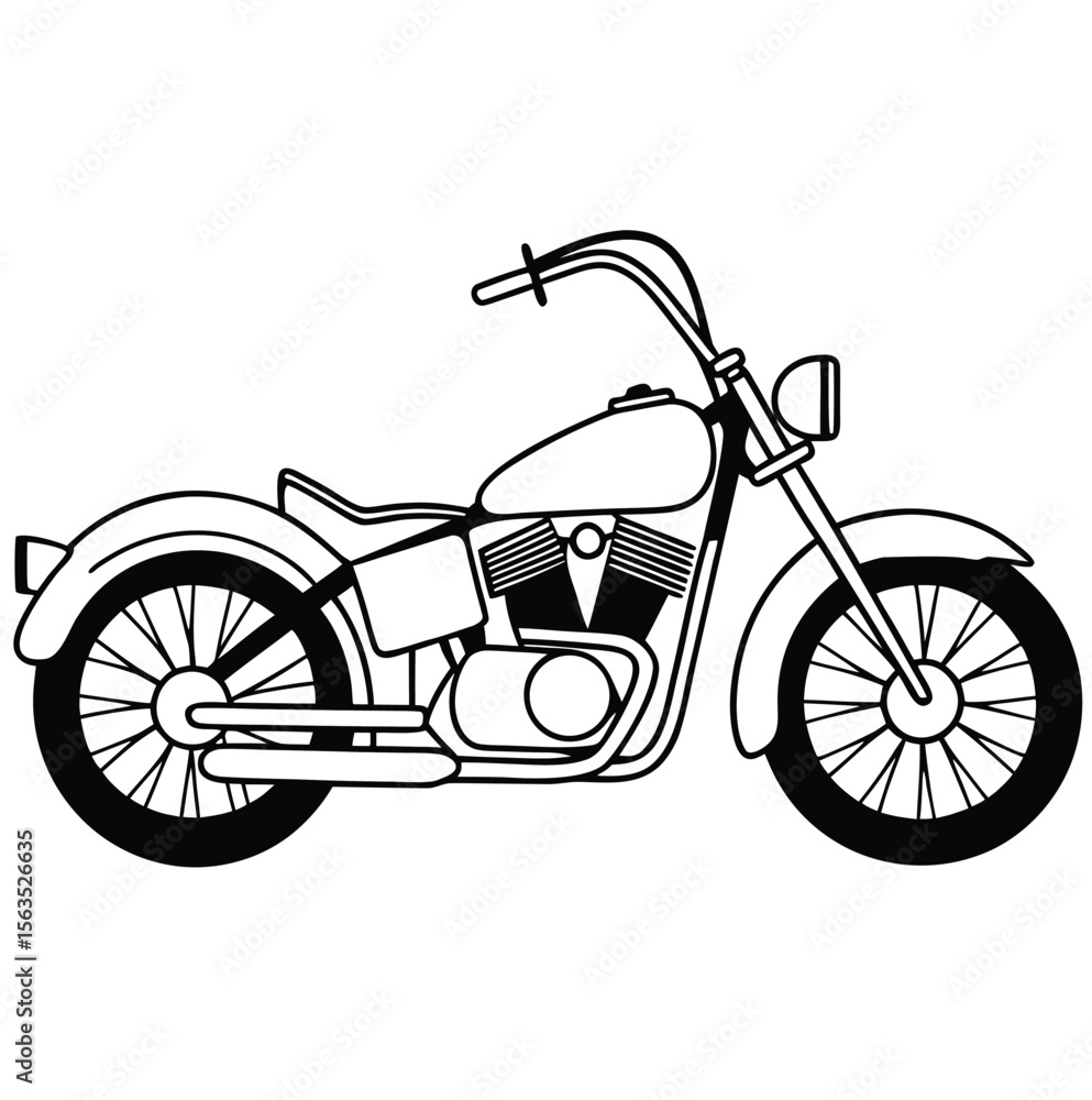 Fototapeta premium vector illustration of a motorcycle