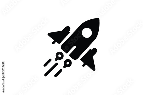 Rocket Launch Icon Representing Growth and Innovation