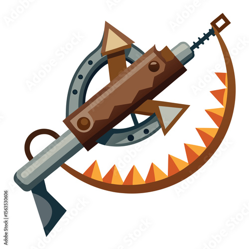 booby trap weapon isolated on white background