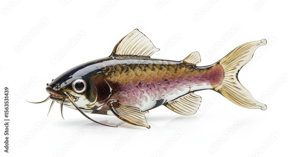 Fototapeta premium Translucent fish side view