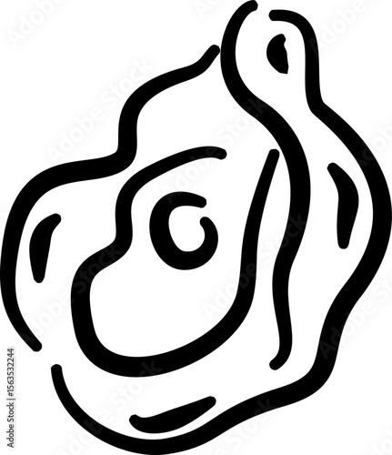 Tiny shell sketch for minimal branding poster design packaging label use