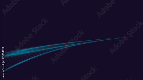 Abstract blue light dynamic speed motion on purple background graphic illustration have blank space.