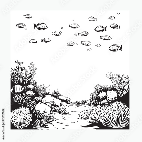 coral reef with fish
