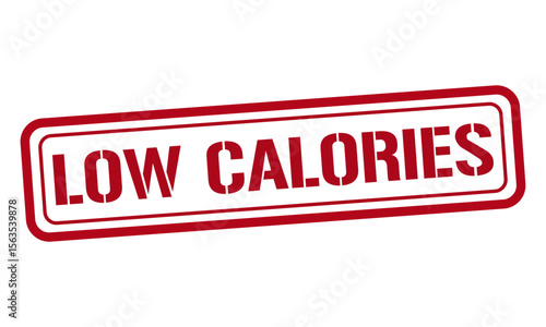 LOW CALORIES red stamp text vector, rubber stamp