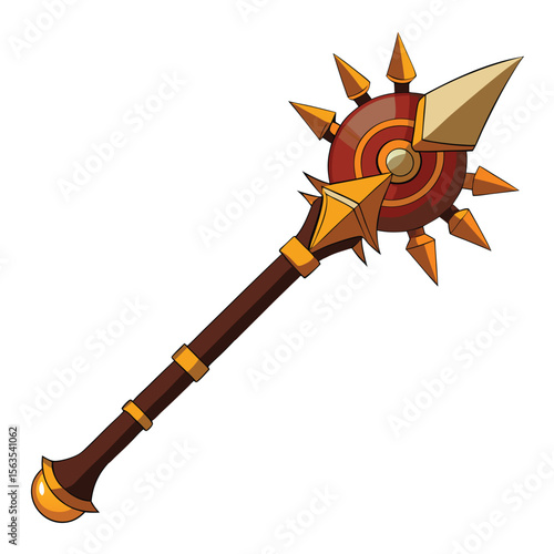 cudgel weapon isolated on white background