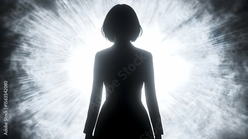 Silhouette with Bright Light
