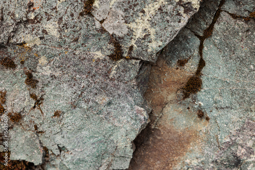 Obraz na plátně vista macro di una superficie di roccia naturale dalle sfumature di grigio chiar