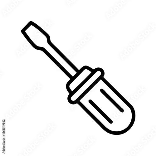 Screwdriver icon. Simple flat screwdriver illustration.  This handy screwdriver graphic is perfect for repair manuals, DIY websites, and tool store marketing materials.