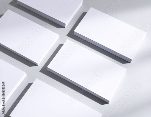 business branding cards template mockup with shadows. white business card mockup