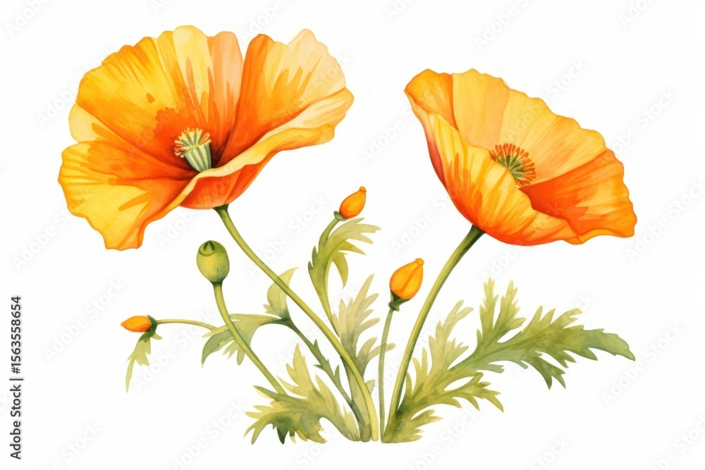 Obraz premium California Poppy poppy flower plant.