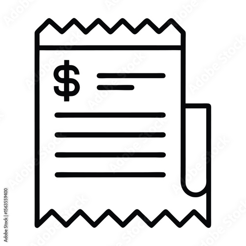 invoice vector icon, billing or receipt symbol
