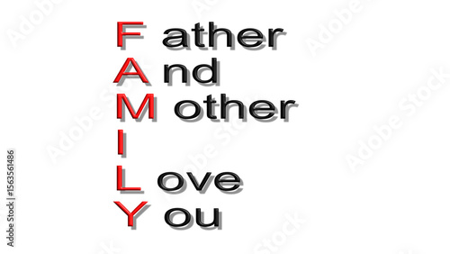 family mother father love acrostic