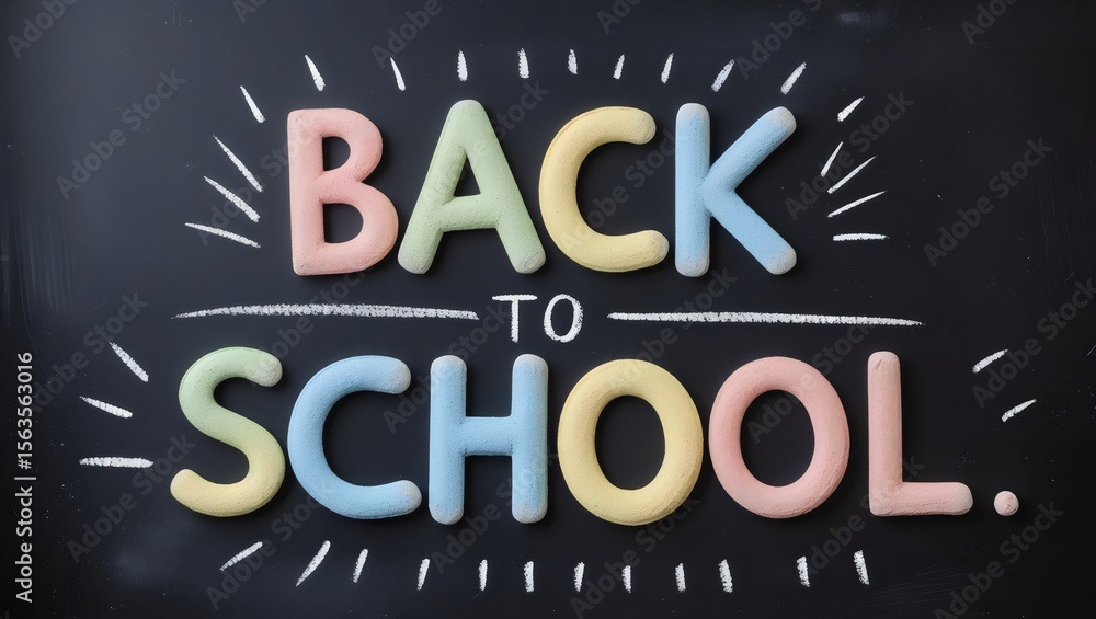 Obraz premium Colorful Back to School: Fun Education & Learning Concept